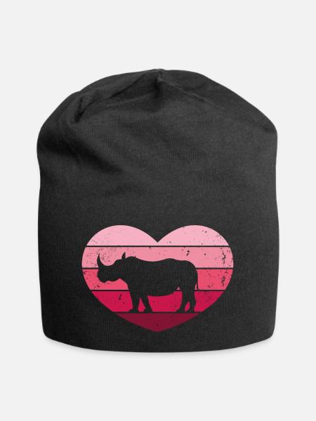 Auch dicke Einhörner brauchen Liebe - Jersey-Beanie - Schwarz