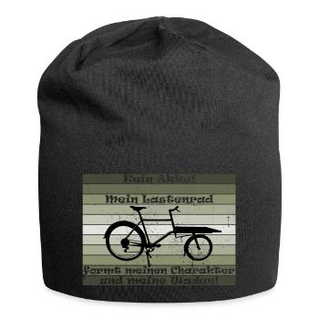 Lastenrad, Cargobike, Lastenesel "kein akku" - Jersey-Beanie - Schwarz - Vorne