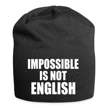 impossible is not english - england - Jersey-Beanie - Schwarz - Vorne