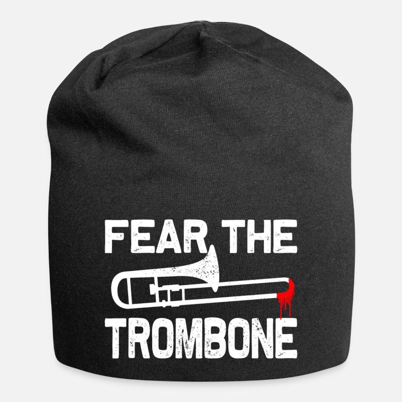 trombone, trombonist, wind orchestra, brass band - Jersey Beanie - black