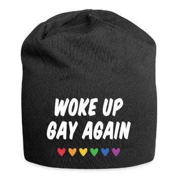 Wieder aufgewacht - Pride Month - Jersey-Beanie - Schwarz - Vorne