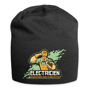 Electricien Humour Magicien Des Circuits - Bonnet en jersey - noir - Devant