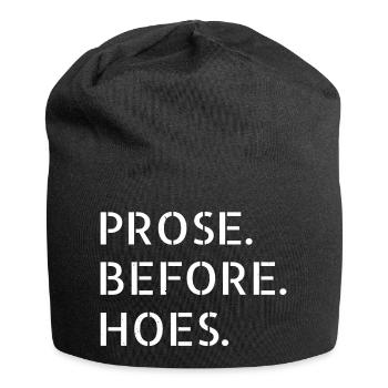 Book Lover Books and Wine Quote Geek Comics - Jersey Beanie - black - Front