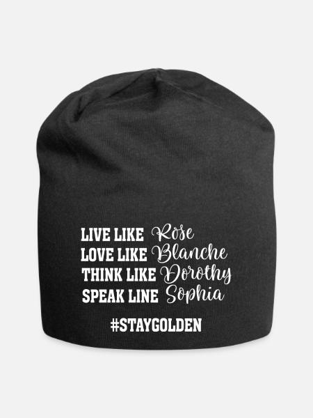 Golden Girls Live Love Think Speak - Jersey-Beanie - Schwarz