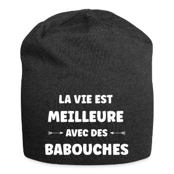 Slippers Humor - Jersey Beanie - charcoal grey - Front