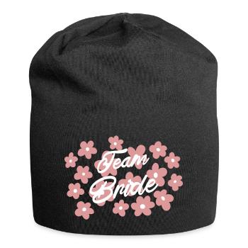Team Braut JGA - Bride Squad - Jersey-Beanie - Schwarz - Vorne