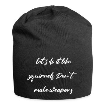 bird quote pride dove of peace 60s hippie - Jersey-Beanie - Schwarz - Vorne