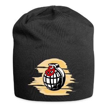 Pomegranate Pretzel Sun - Jersey Beanie - black - Front