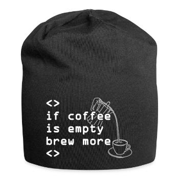 Code du café indiquant plus d’infusions - Bonnet en jersey - noir - Devant