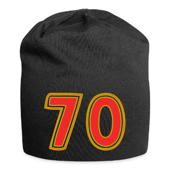 70. 70 ANS. 70e ANNIVERSAIRE. ANNIVERSAIRE 70 ANS. - Bonnet en jersey - noir - Devant