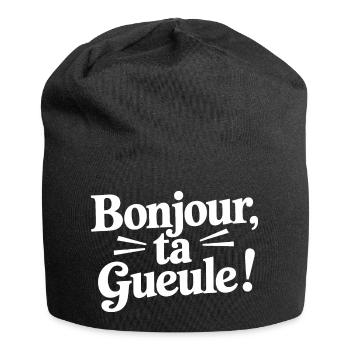 Bonjour ta gueule - Bonnet en jersey - noir - Devant