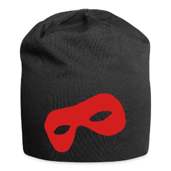 Rote Maske: Mystik im Fokus - Jersey-Beanie - Schwarz - Vorne