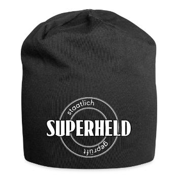 Superheld - Jersey-Beanie - Schwarz - Vorne