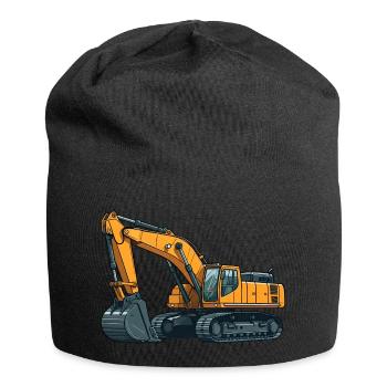 Bagger Baustelle Bauarbeiter Baggerfahrer - Jersey-Beanie - Schwarz - Vorne
