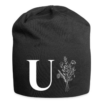 Minimalist flowers - Jersey Beanie - black - Front