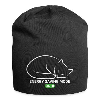 Cat in power saving mode - Jersey Beanie - black - Front