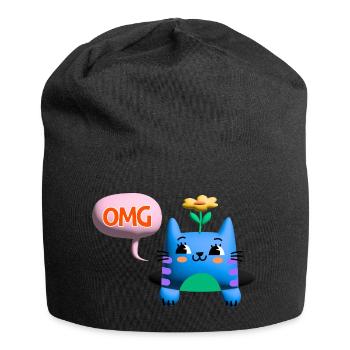 OMG chat mignon bulle 3d - Bonnet en jersey - noir - Devant