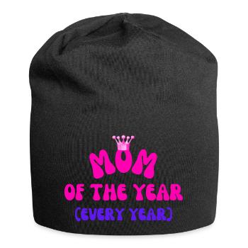 Mom of the Year – And Every Year - Jersey Beanie - black - Front