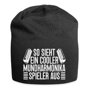 Musicien d’harmonica Voici à quoi ressemble une glacière - Bonnet en jersey - noir - Devant