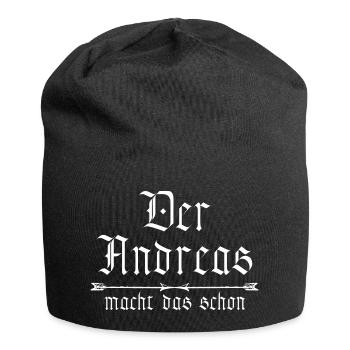 Andreas is already doing it - Jersey Beanie - black - Front