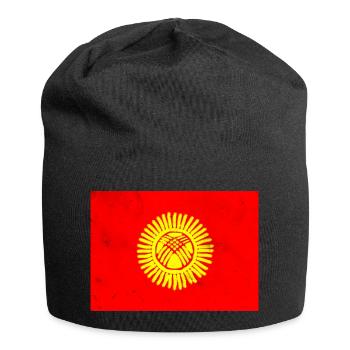 Drapeau du Kirghizistan - Bonnet en jersey - noir - Devant