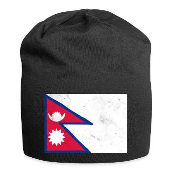 Flag of Nepal - Jersey Beanie - black - Front