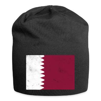 Drapeau du Qatar - Bonnet en jersey - noir - Devant