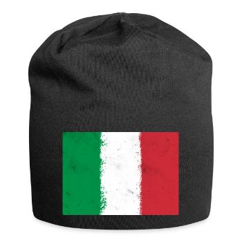 Drapeau de l’Italie - Bonnet en jersey - noir - Devant