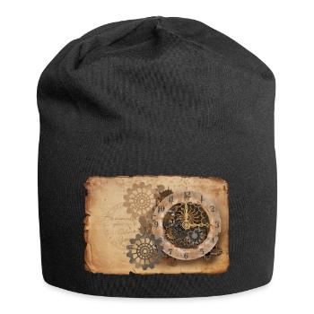 Steampunk clockwork - Jersey Beanie - black - Front