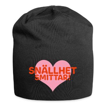 Freundlichkeit ist ansteckend - Jersey-Beanie - Schwarz - Vorne