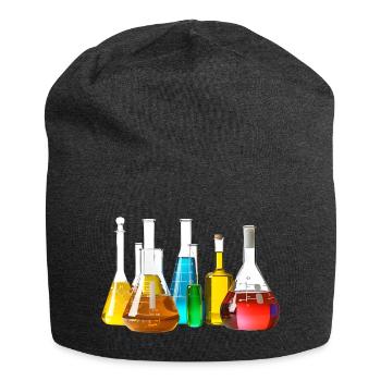 Bunte Laborgläser Kollektion - Jersey-Beanie - Anthrazit - Vorne