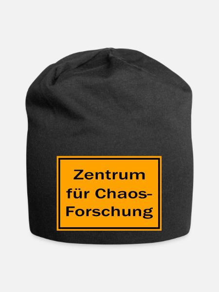 Zentrum für Chaos-Forschung Spruch - Jersey-Beanie - Schwarz