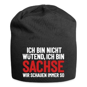 Je ne suis pas en colère, je suis Saxon - Bonnet en jersey - noir - Devant