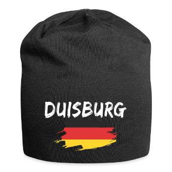 Duisbourg Allemagne Drapeau - Bonnet en jersey - noir - Devant