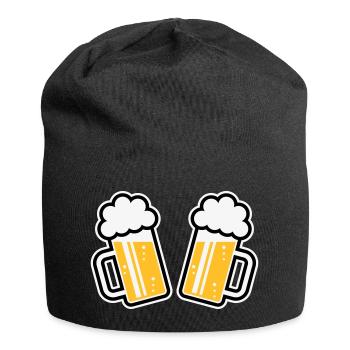 2 Bierkrüge Prosten Zu, Prosit! (Bier Maßkrüge 3C) - Jersey-Beanie - Schwarz - Vorne