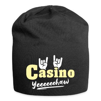 Casino Glücksspieler - Jersey-Beanie - Schwarz - Vorne