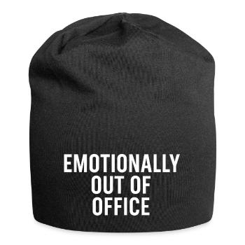 Emotional nicht im Amt - Jersey-Beanie - Schwarz - Vorne