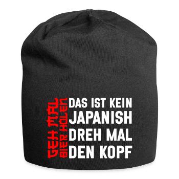 Geh Mal Bier Holen Lustiges Bier Trinkfreude - Jersey-Beanie - Schwarz - Vorne
