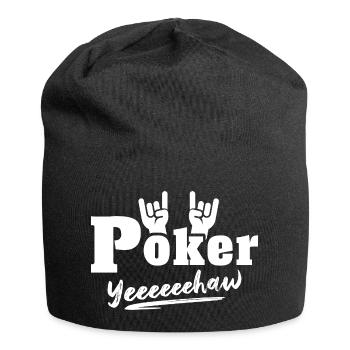 Poker Pokern - Jersey-Beanie - Schwarz - Vorne
