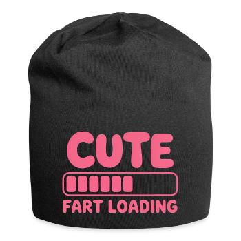Furzen Sprüche Furz Lustiges Furzen Geschenk - Jersey-Beanie - Schwarz - Vorne
