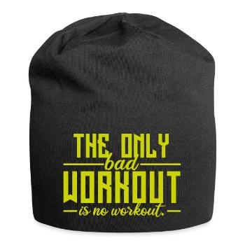 The Only Bad Workout Is No Workout - Jersey Beanie - black - Front
