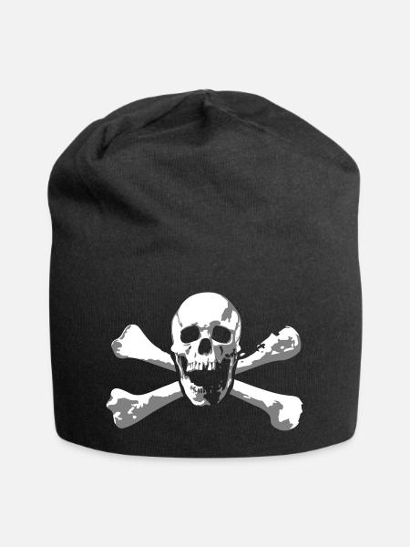 Skull & Bones - Jersey-Beanie - Schwarz