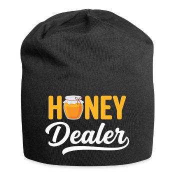 Honey Dealer Beekeeper Honeycomb Beekeeping - Jersey Beanie - black - Front