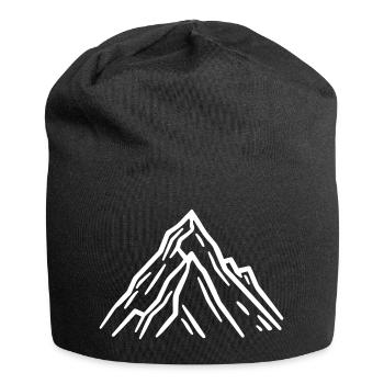 Berge Symbol Felsen - Jersey-Beanie - Schwarz - Vorne