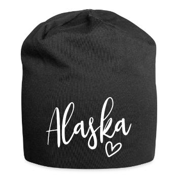 Les femmes de l’Alaska Heart Love Alaska - Bonnet en jersey - noir - Devant