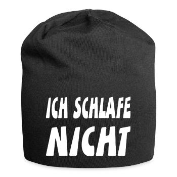 Schlafen - Jersey-Beanie - Schwarz - Vorne