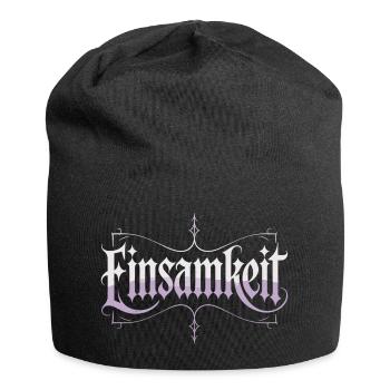 Gothic Schriftzug T-Shirt – Einsamkeit Dark Style - Jersey-Beanie - Schwarz - Vorne