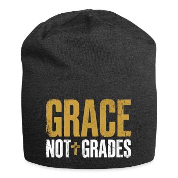 Grace Not Grades Christlicher Lehrer Jesus Glaube - Jersey-Beanie - Anthrazit - Vorne