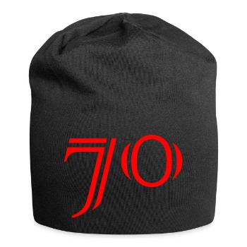 70. 70 ANS. 70e ANNIVERSAIRE. ANNIVERSAIRE 70 ANS. - Bonnet en jersey - noir - Devant