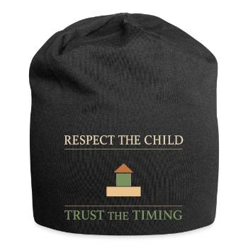 Mère Montessori, parentalité douce, pleine conscience - Bonnet en jersey - noir - Devant